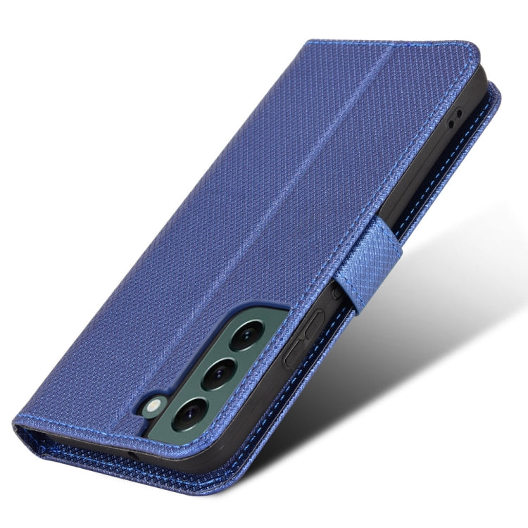 For Samsung Galaxy S22+ 5G Diamond Texture Leather Phone Case