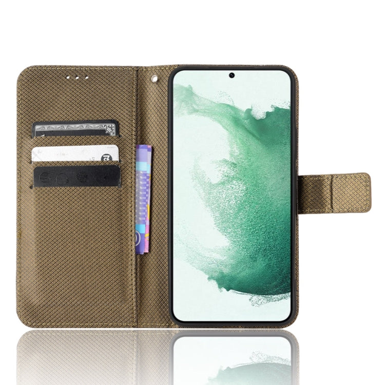 For Samsung Galaxy S22+ 5G Diamond Texture Leather Phone Case
