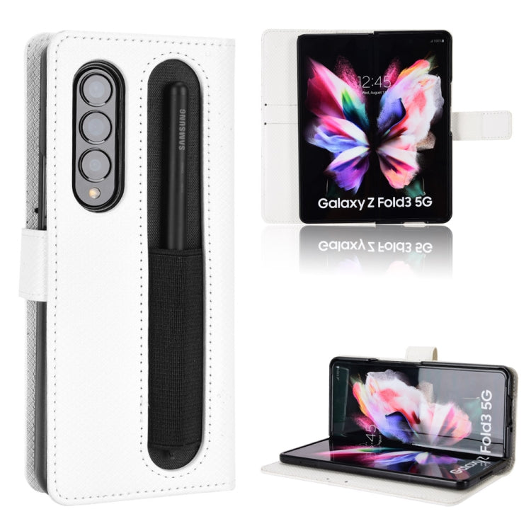 For Samsung Galaxy Z Fold3 5G Diamond Texture Leather Phone Case
