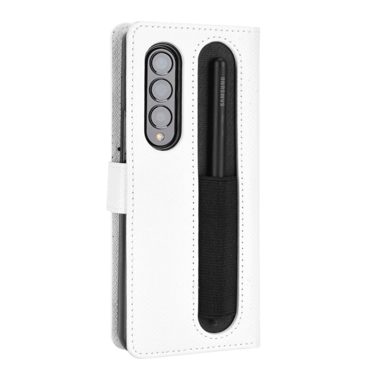 For Samsung Galaxy Z Fold3 5G Diamond Texture Leather Phone Case