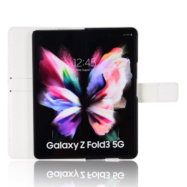 For Samsung Galaxy Z Fold3 5G Diamond Texture Leather Phone Case