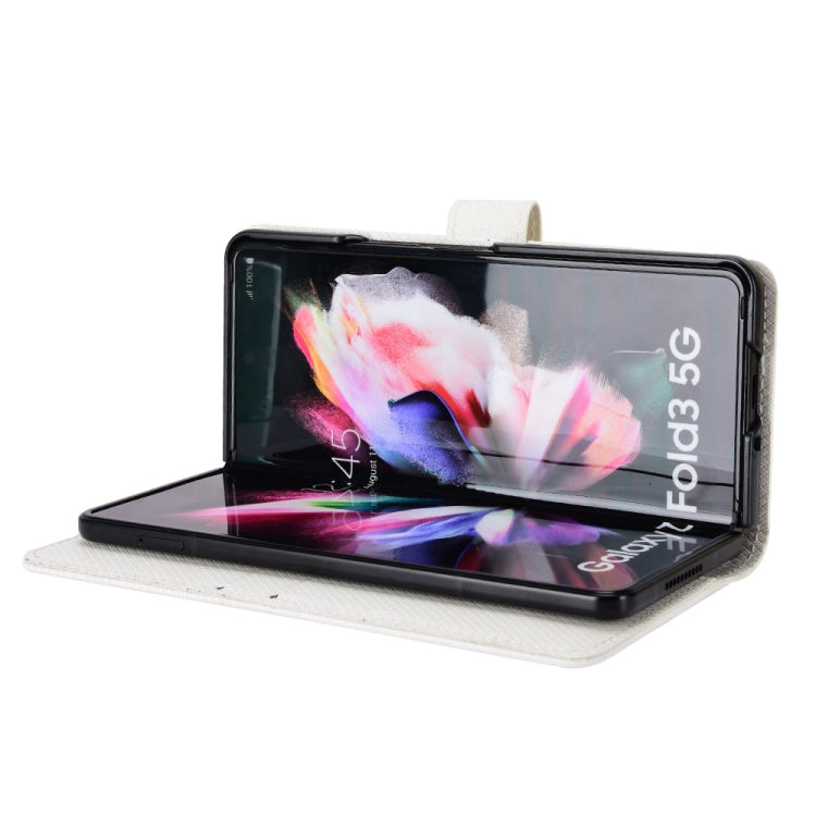 For Samsung Galaxy Z Fold3 5G Diamond Texture Leather Phone Case