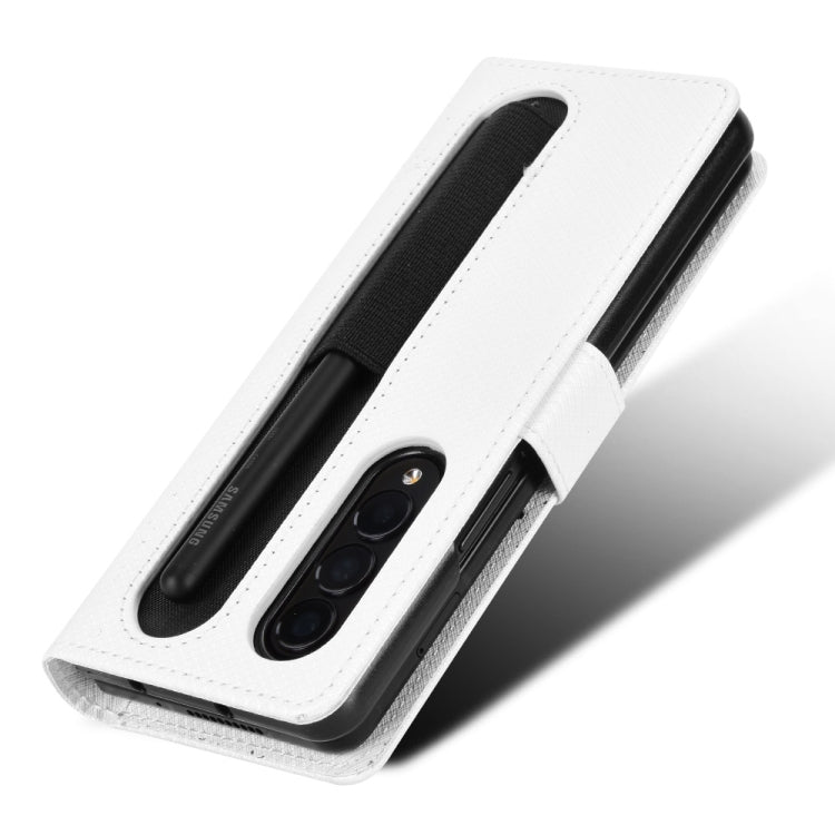 For Samsung Galaxy Z Fold3 5G Diamond Texture Leather Phone Case