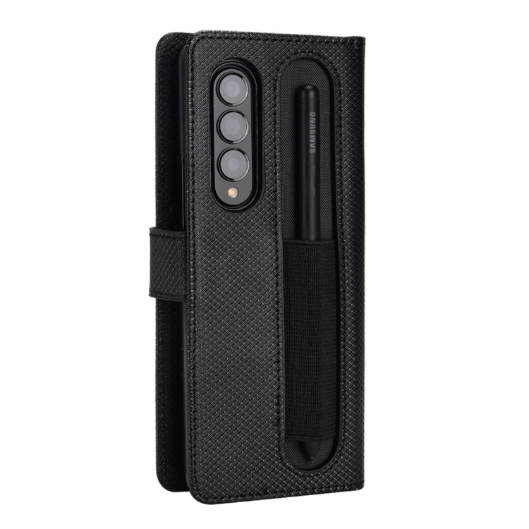 For Samsung Galaxy Z Fold3 5G Diamond Texture Leather Phone Case