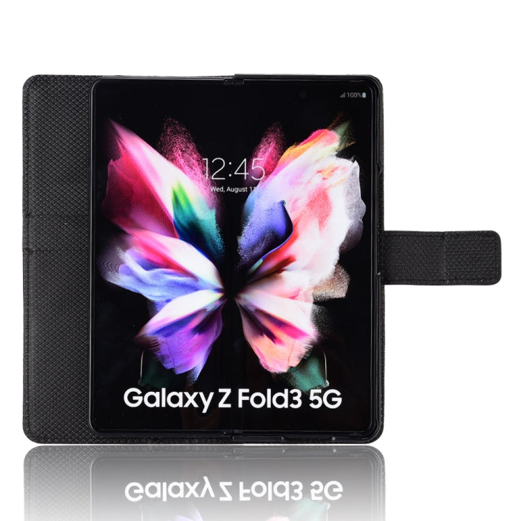 For Samsung Galaxy Z Fold3 5G Diamond Texture Leather Phone Case