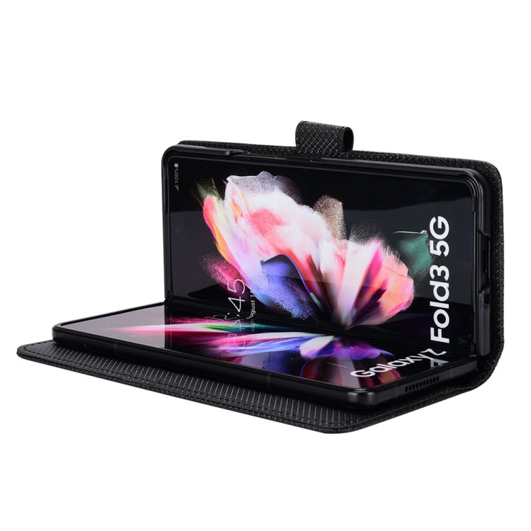 For Samsung Galaxy Z Fold3 5G Diamond Texture Leather Phone Case