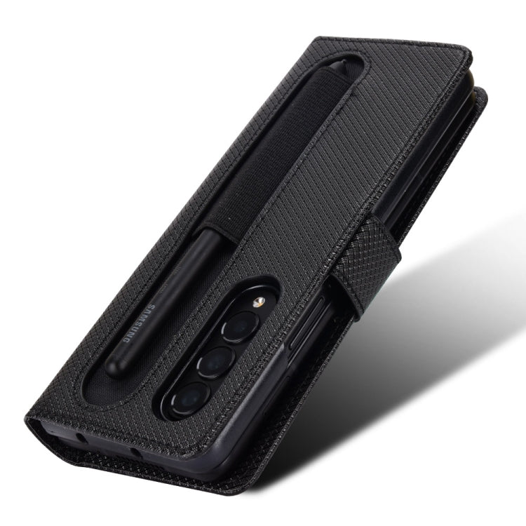 For Samsung Galaxy Z Fold3 5G Diamond Texture Leather Phone Case