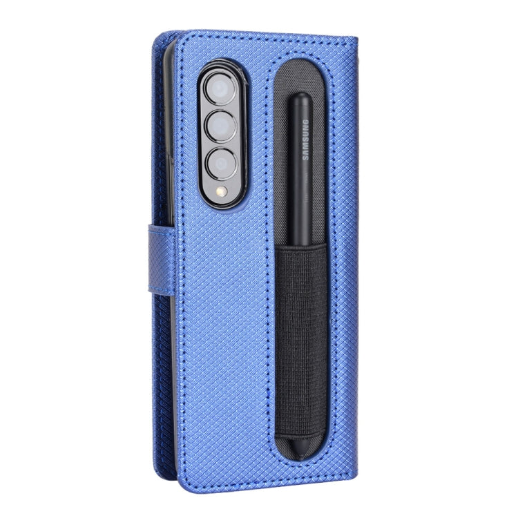 For Samsung Galaxy Z Fold3 5G Diamond Texture Leather Phone Case