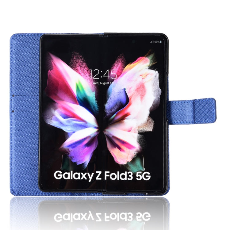 For Samsung Galaxy Z Fold3 5G Diamond Texture Leather Phone Case