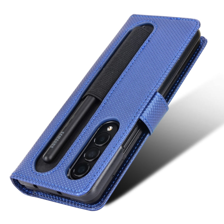 For Samsung Galaxy Z Fold3 5G Diamond Texture Leather Phone Case