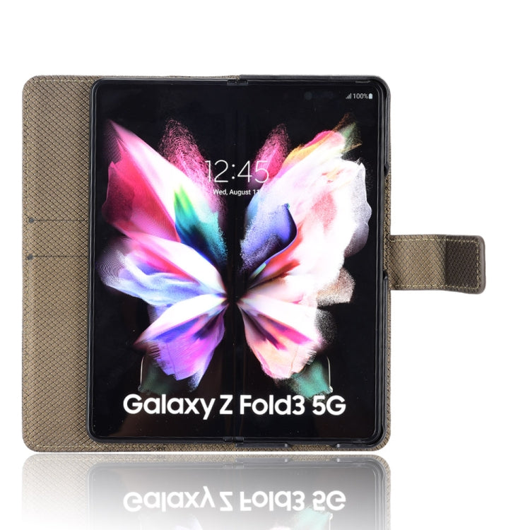 For Samsung Galaxy Z Fold3 5G Diamond Texture Leather Phone Case