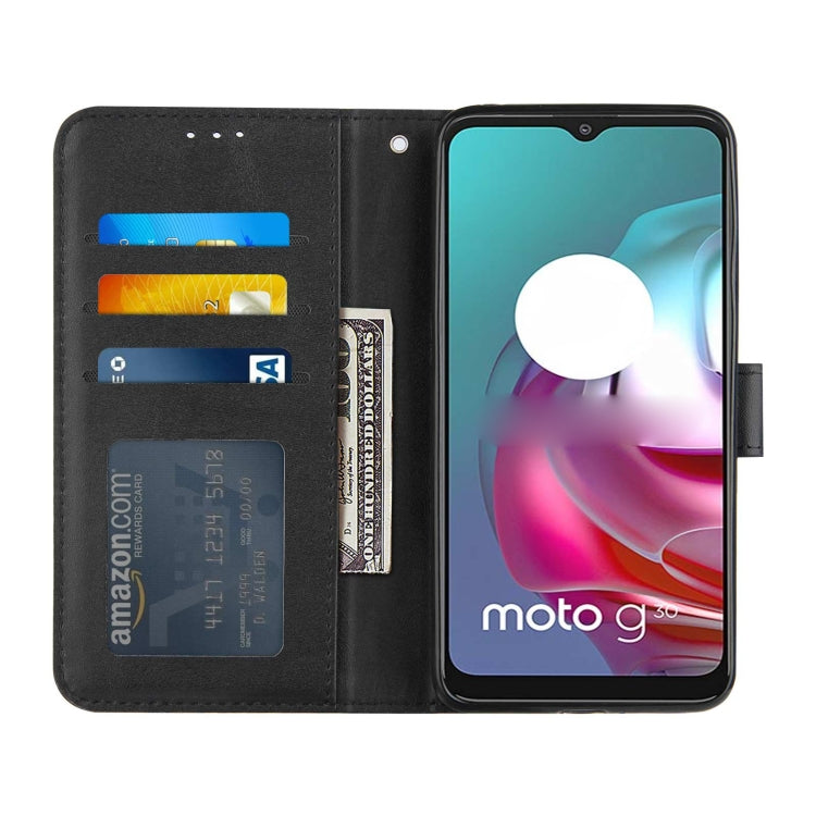For Motorola Moto G10 Stitching Calf Texture Buckle Leather Phone Case
