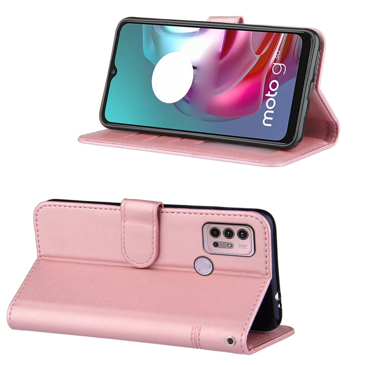 For Motorola Moto G10 Stitching Calf Texture Buckle Leather Phone Case