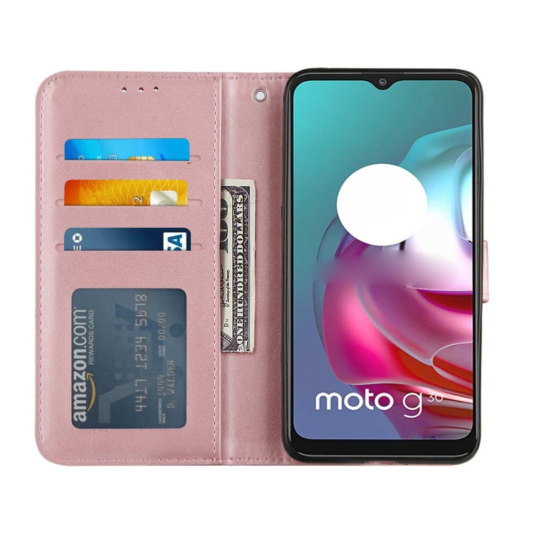 For Motorola Moto G10 Stitching Calf Texture Buckle Leather Phone Case
