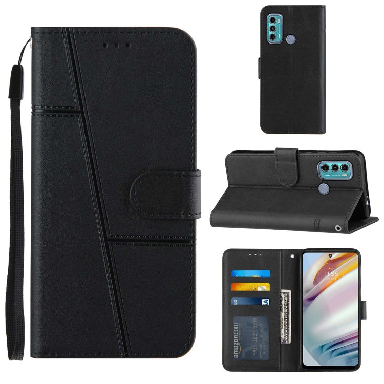 For Motorola Moto G40 / G60 Stitching Calf Texture Buckle Leather Phone Case