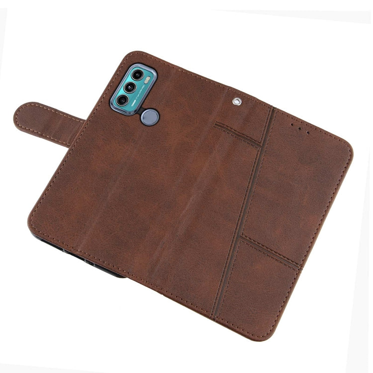 For Motorola Moto G40 / G60 Stitching Calf Texture Buckle Leather Phone Case