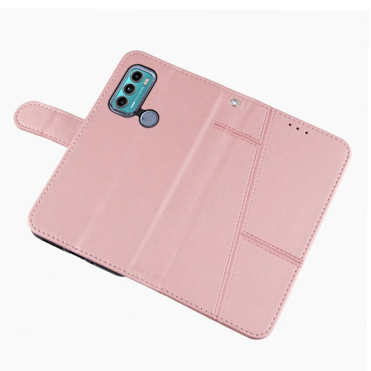For Motorola Moto G40 / G60 Stitching Calf Texture Buckle Leather Phone Case