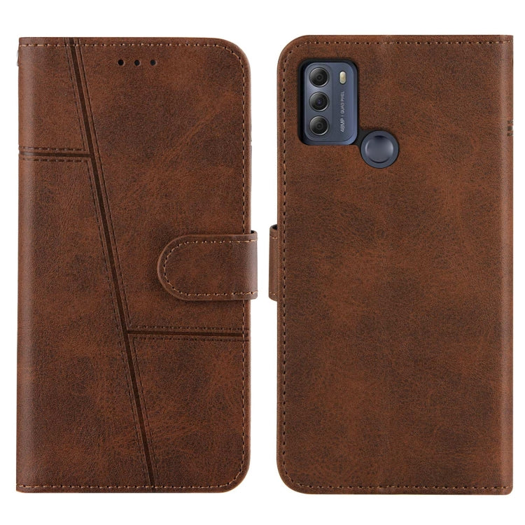 For Motorola Moto G50 Stitching Calf Texture Buckle Leather Phone Case