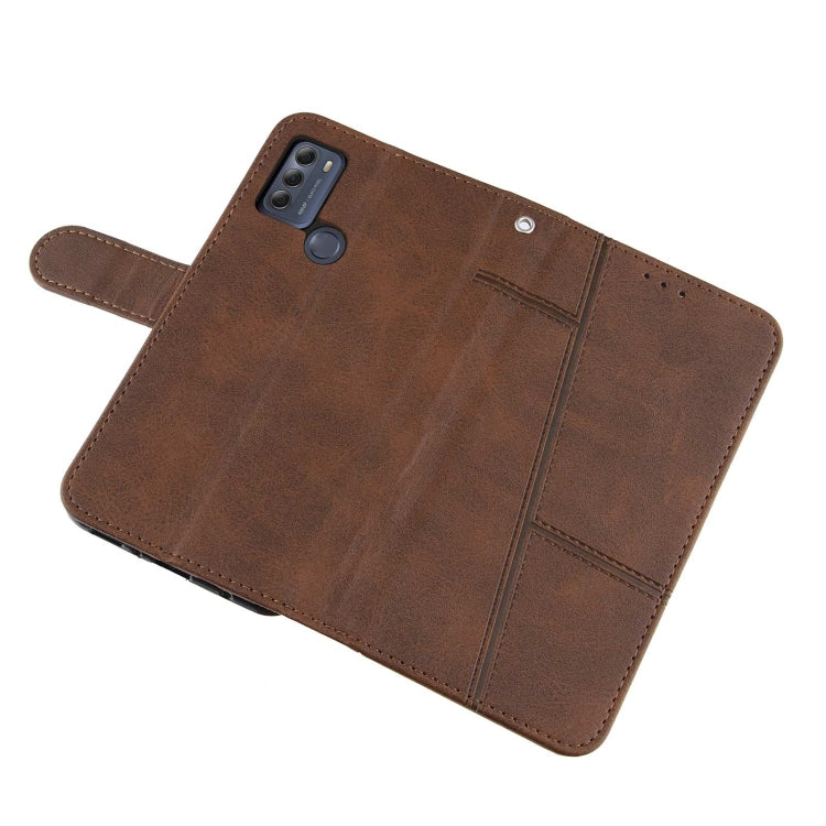 For Motorola Moto G50 Stitching Calf Texture Buckle Leather Phone Case