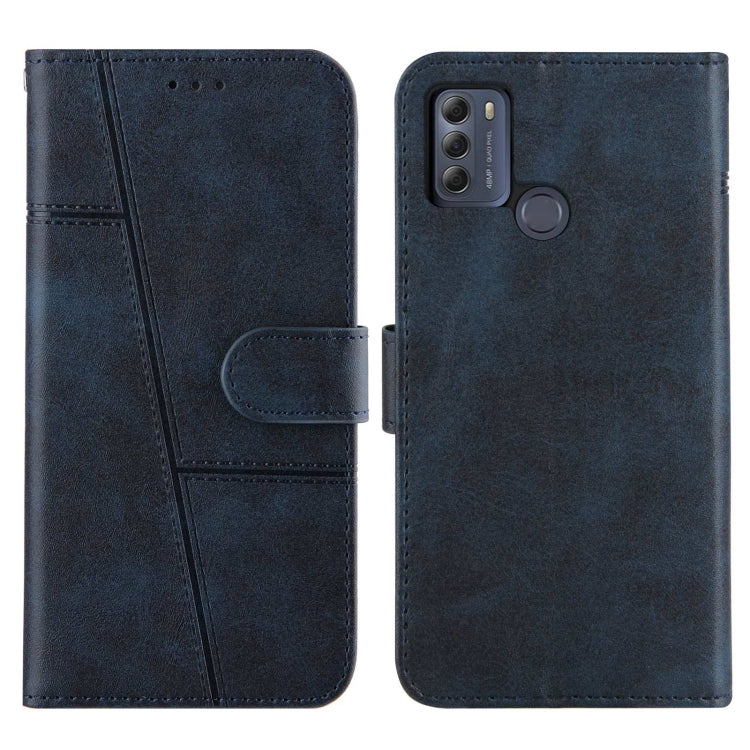 For Motorola Moto G50 Stitching Calf Texture Buckle Leather Phone Case