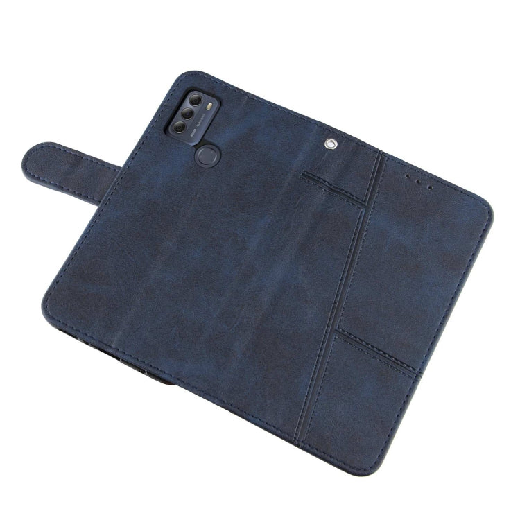 For Motorola Moto G50 Stitching Calf Texture Buckle Leather Phone Case