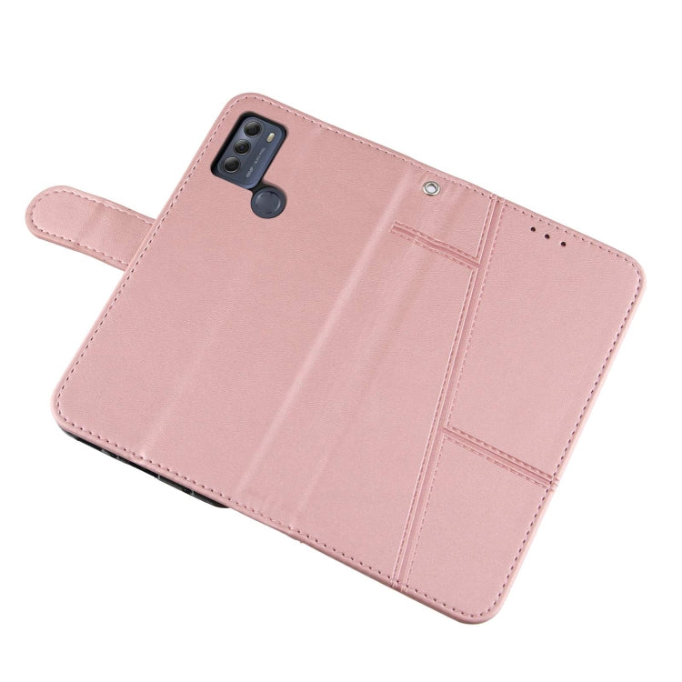 For Motorola Moto G50 Stitching Calf Texture Buckle Leather Phone Case
