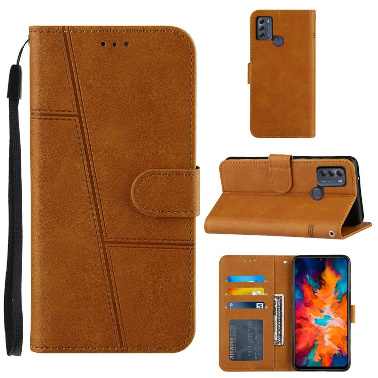 For Motorola Moto G50 Stitching Calf Texture Buckle Leather Phone Case