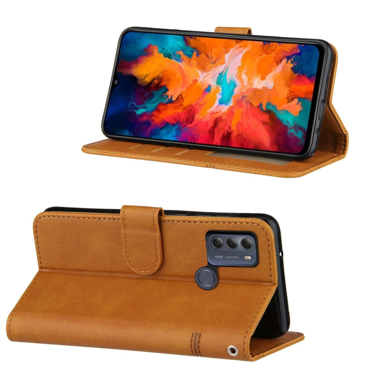 For Motorola Moto G50 Stitching Calf Texture Buckle Leather Phone Case