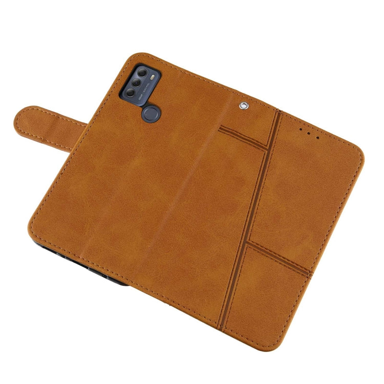 For Motorola Moto G50 Stitching Calf Texture Buckle Leather Phone Case
