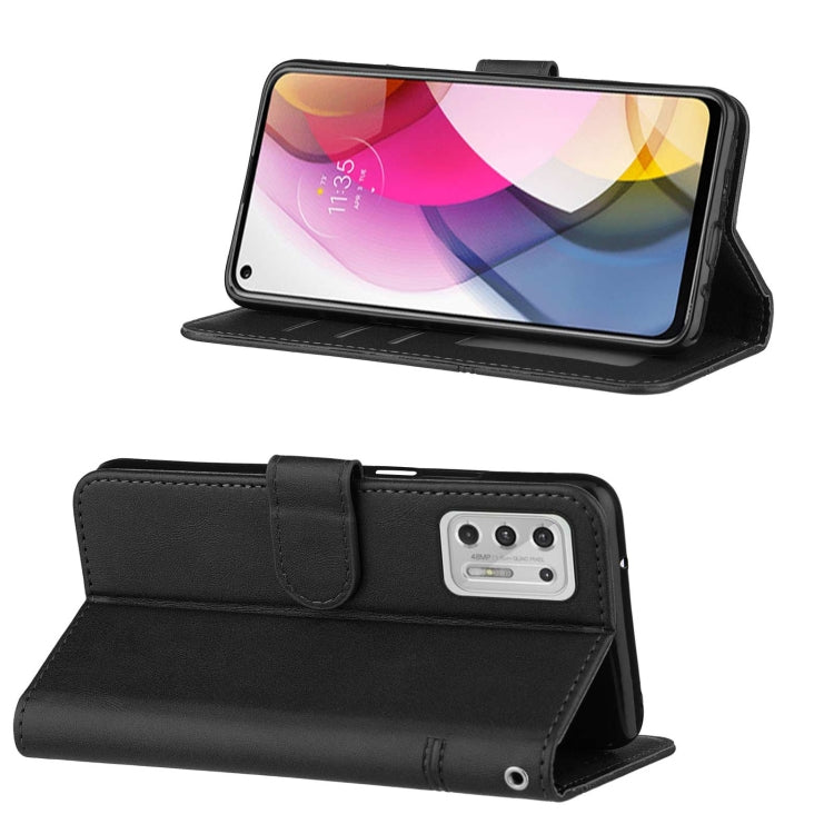 For Motorola Moto G Stylus 2021 Stitching Calf Texture Buckle Leather Phone Case