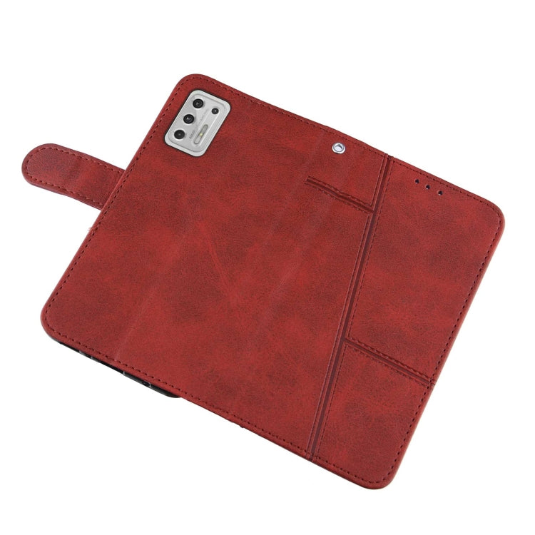 For Motorola Moto G Stylus 2021 Stitching Calf Texture Buckle Leather Phone Case