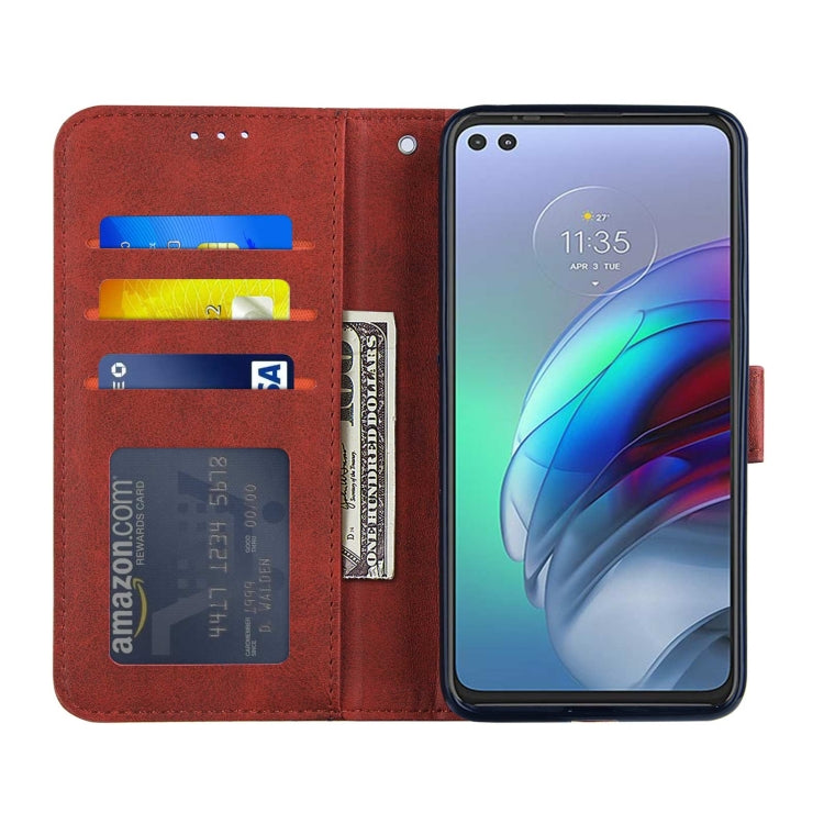 For Motorola Moto G100 / Edge S Stitching Calf Texture Buckle Leather Phone Case