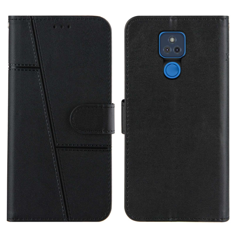 For Motorola Moto G Play 2021 Stitching Calf Texture Buckle Leather Phone Case