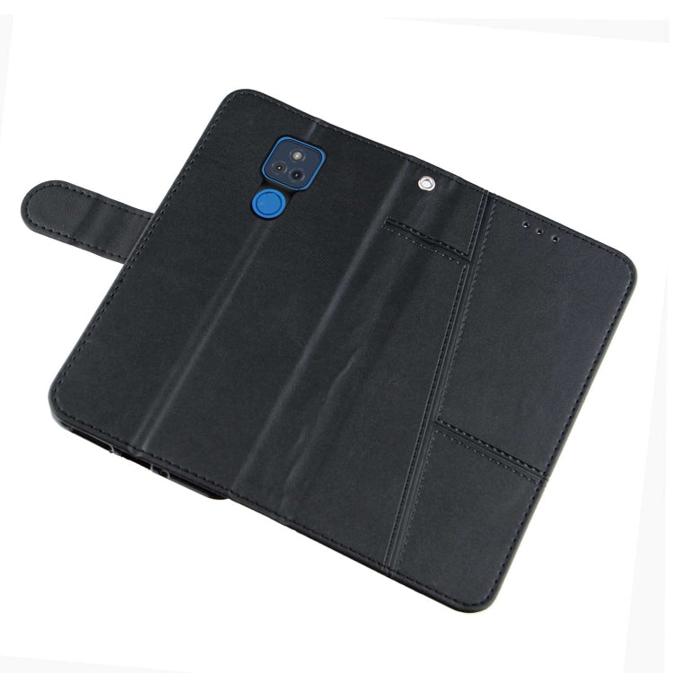 For Motorola Moto G Play 2021 Stitching Calf Texture Buckle Leather Phone Case