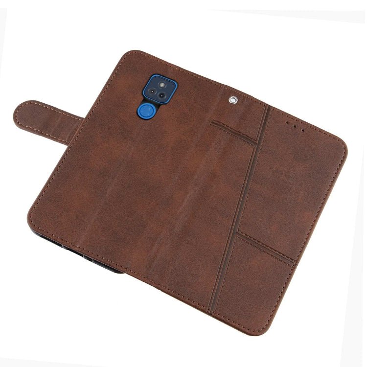 For Motorola Moto G Play 2021 Stitching Calf Texture Buckle Leather Phone Case