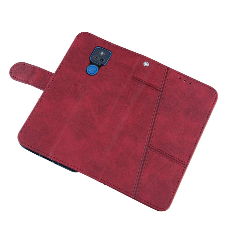 For Motorola Moto G Play 2021 Stitching Calf Texture Buckle Leather Phone Case