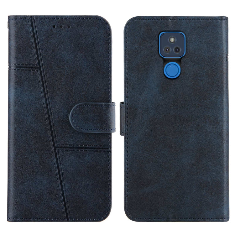 For Motorola Moto G Play 2021 Stitching Calf Texture Buckle Leather Phone Case