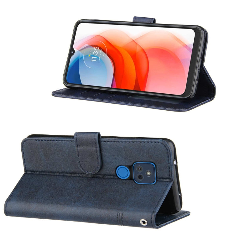 For Motorola Moto G Play 2021 Stitching Calf Texture Buckle Leather Phone Case