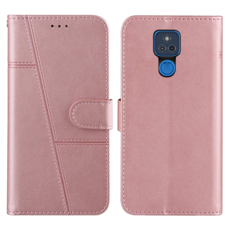 For Motorola Moto G Play 2021 Stitching Calf Texture Buckle Leather Phone Case