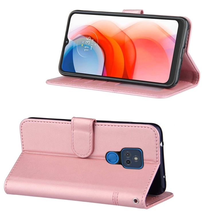 For Motorola Moto G Play 2021 Stitching Calf Texture Buckle Leather Phone Case