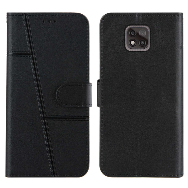 For Motorola Moto G Power 2021 Stitching Calf Texture Buckle Leather Phone Case