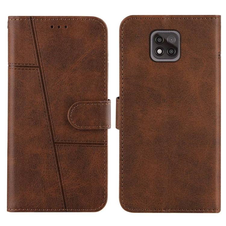 For Motorola Moto G Power 2021 Stitching Calf Texture Buckle Leather Phone Case
