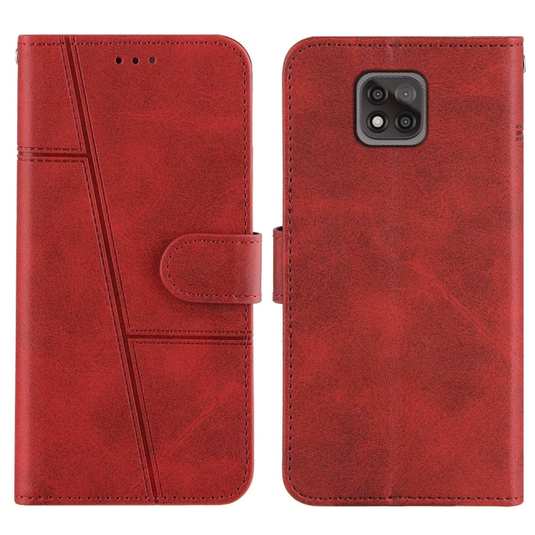 For Motorola Moto G Power 2021 Stitching Calf Texture Buckle Leather Phone Case