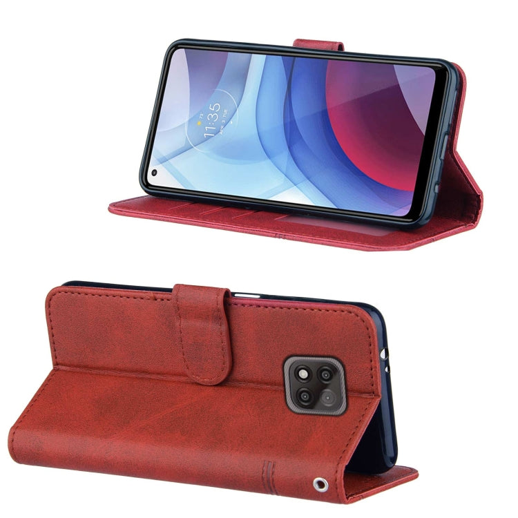 For Motorola Moto G Power 2021 Stitching Calf Texture Buckle Leather Phone Case
