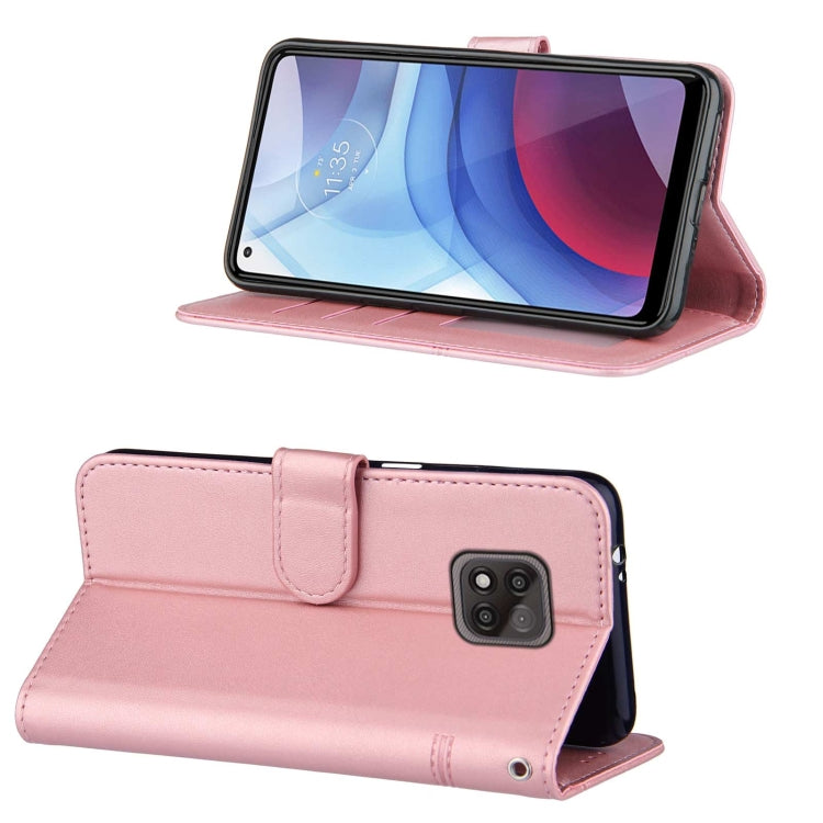 For Motorola Moto G Power 2021 Stitching Calf Texture Buckle Leather Phone Case