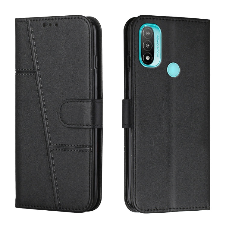 For Motorola Moto E20 / E30 / E40 Stitching Calf Texture Buckle Leather Phone Case