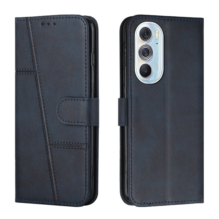 For Motorola Edge X30 Stitching Calf Texture Buckle Leather Phone Case