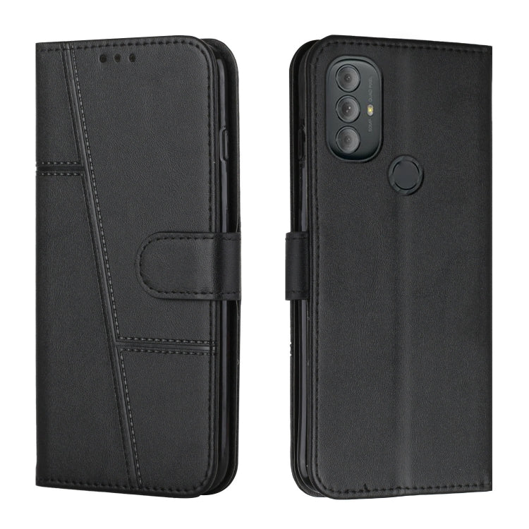 For Motorola Moto G Power 2022 Stitching Calf Texture Buckle Leather Phone Case
