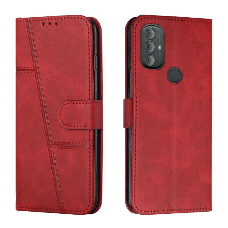 For Motorola Moto G Power 2022 Stitching Calf Texture Buckle Leather Phone Case