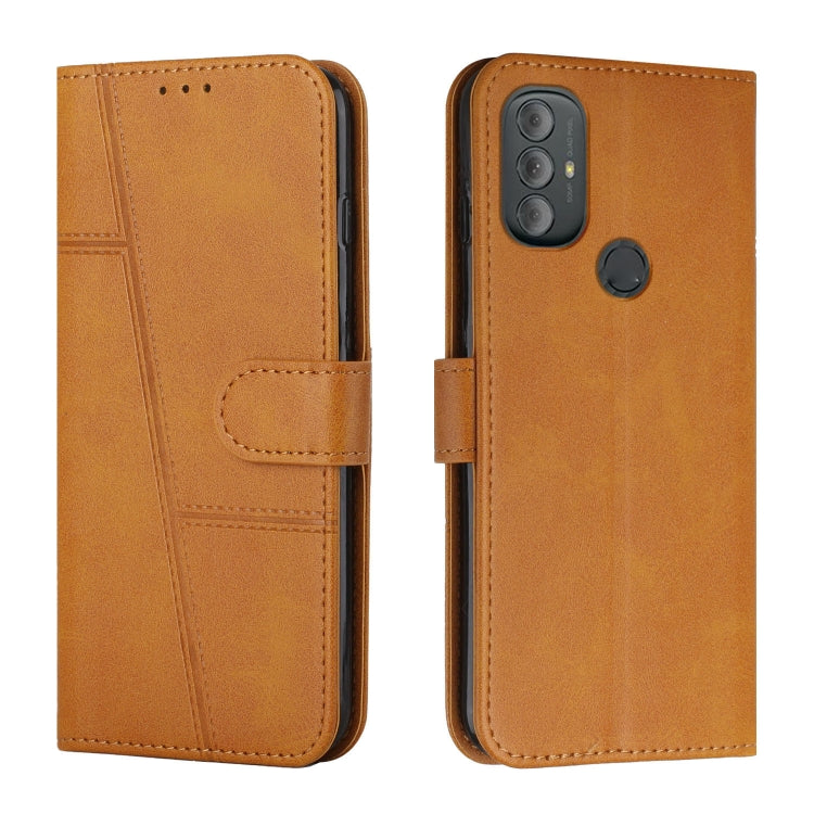 For Motorola Moto G Power 2022 Stitching Calf Texture Buckle Leather Phone Case